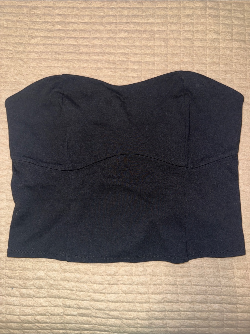 a new day Black Strapless Bustier Crop Top